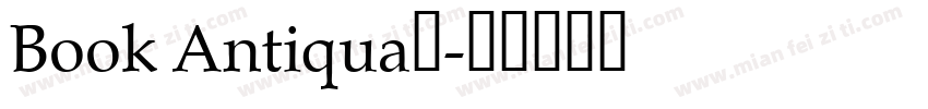 Book Antiqua字字体转换